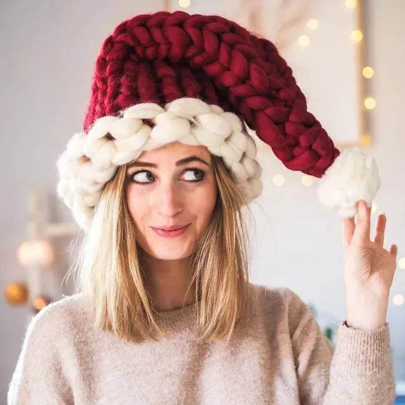 Christmas Plush Hat With Pompom Cute Winter Hat For Women Men Child - EX-STOCK Canada