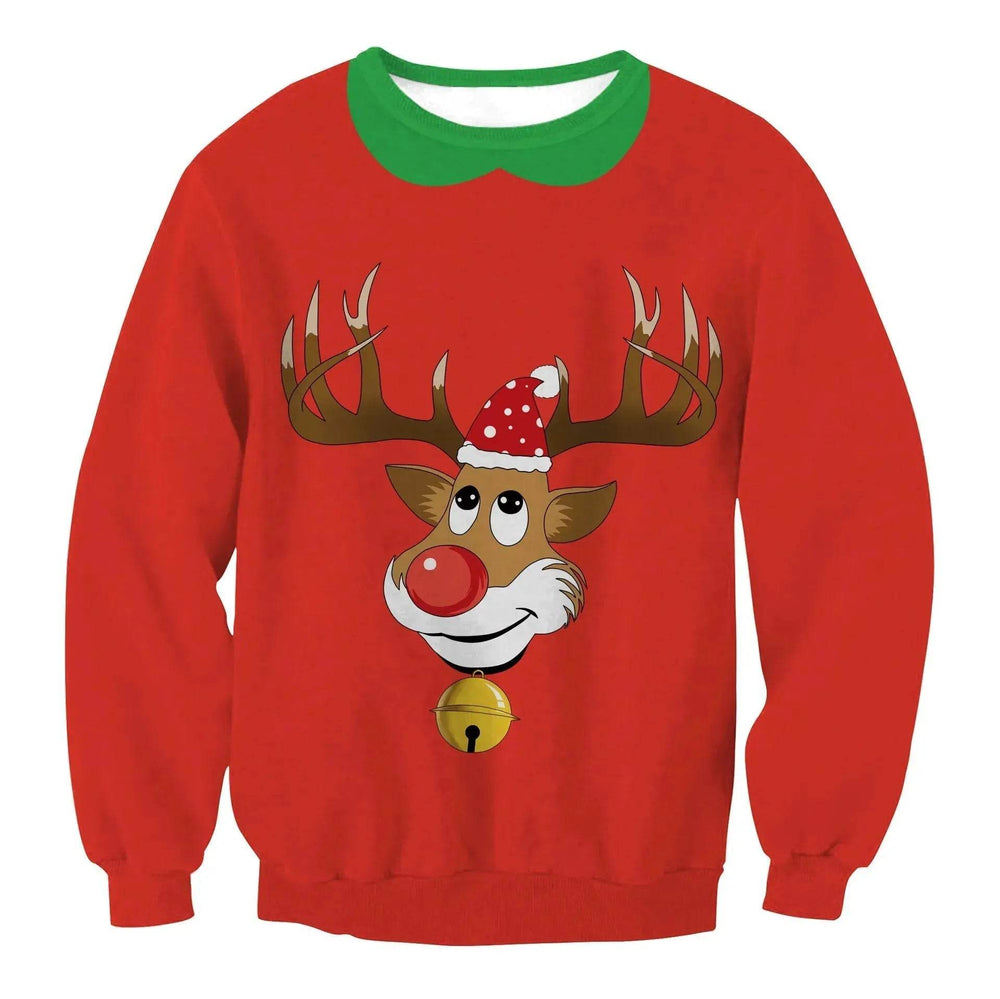 Autumn Winter Fashion Ugly Christmas Sweater Santa Elf Funny Pullover Womens Mens Print Sweaters Tops Clothing - EX-STOCK Canada