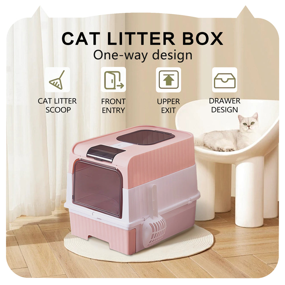 Super Large Capacity Cat Litter Box - Easy To Clean, Odorless, Leak Proof, Not Easy To Leak, Pull-out Design, Comfortable Toilet For Pets EX-STOCK Canada