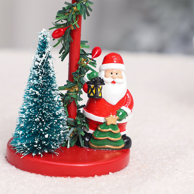 Christmas Decorations Desktop Resin Christmas Tree Elderly Candlestick EX-STOCK Canada