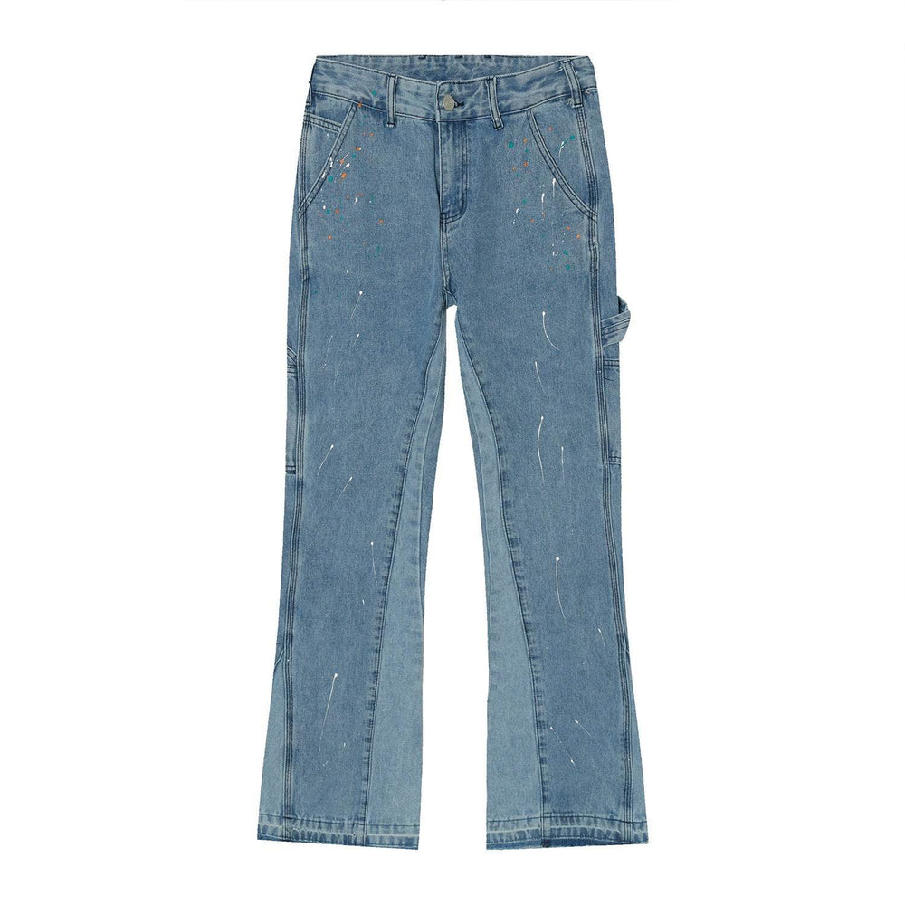 Reconstructed Splatter Denim Jeans pant fashion men - EX-STOCK Canada