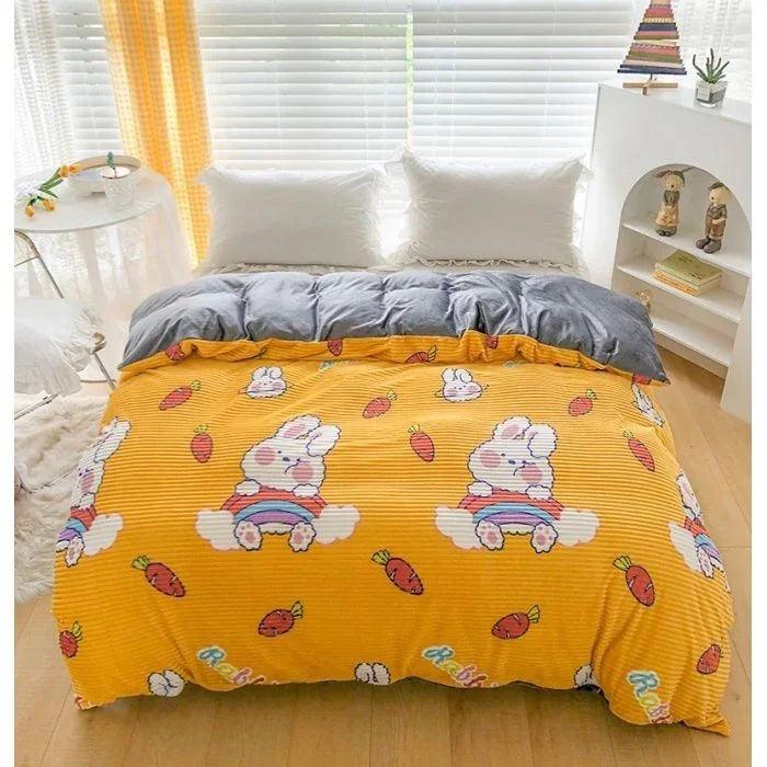 Double-sided Warm Coral Fleece Duvet Cover EX-STOCK Canada