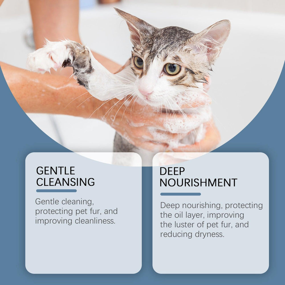 Gel Douche Nettoyant et Hydratant pour Chats et Chiens, Shampooing Doux Nourrissant