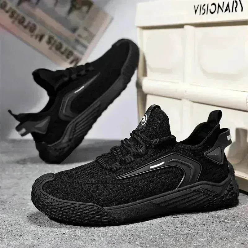 Breathable Flying Mesh Sports Shoes Casual Lightweight Lace-up Sneakers For Men - EX-STOCK Canada