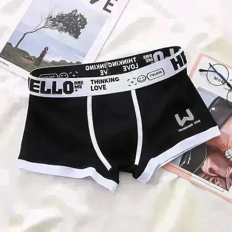 Men's Cotton Boxer Briefs Trendy Breathable Low waist underwear - EX-STOCK CANADA