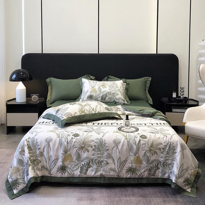 Trapunta estiva in Tencel, set di quattro pezzi in seta lavataEX-STOCK Canada