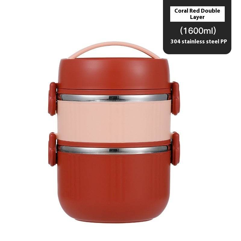 2 layer 304 Stainless Steel Thermal Insulated Lunch Container - EX-STOCK Canada