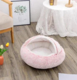 2 In 1 Dog And Cat Bed Pet Winter Bed Round Plush Warm Bed House Soft Long Plush Pets Bed Pet Products EX-STOCK Canada