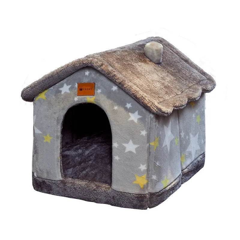 Foldable Dog House Pet Cat Bed Winter Dog Villa Sleep Kennel Removable Nest Warm Enclosed Cave Sofa Pets Supplies - EX-STOCK Canada
