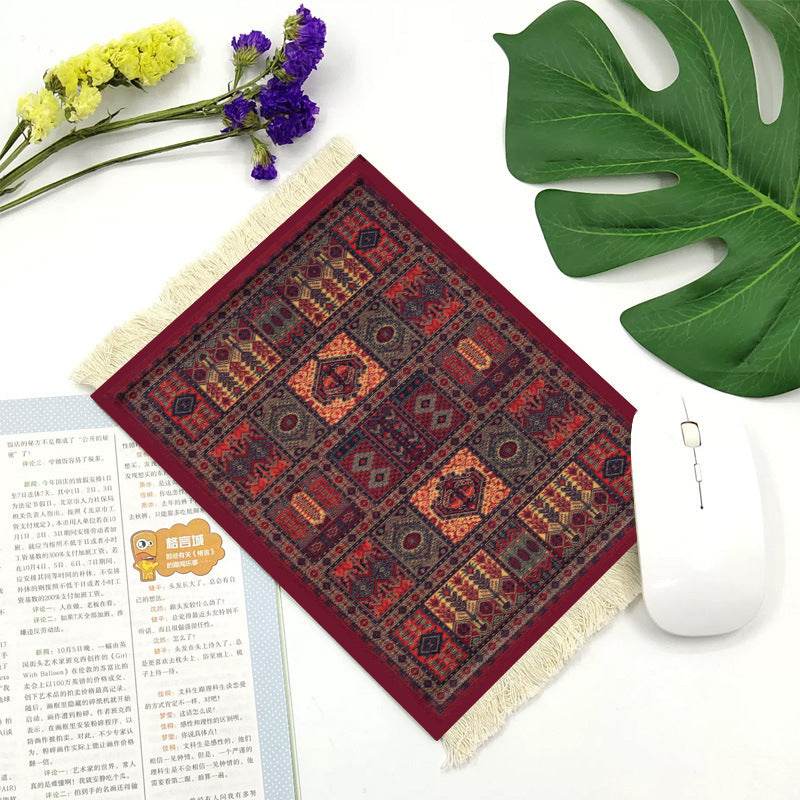 Office mouse pad, Suede fringe mouse pad Hot rubber Bohemian style - EX-STOCK Canada
