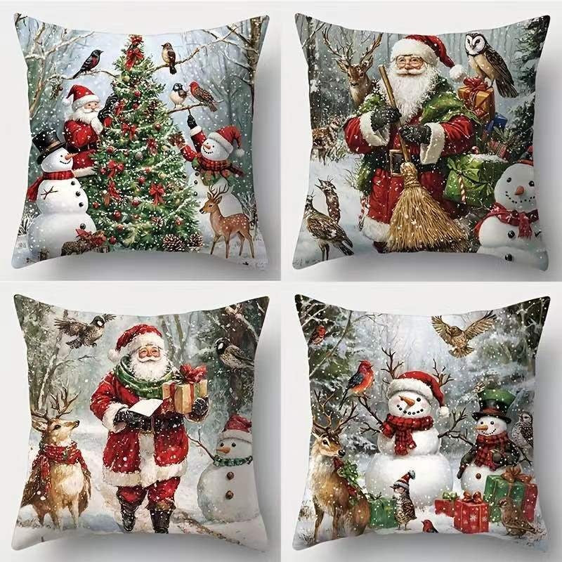 Home Sofa Santa Claus Pillow Cushion Cover EX-STOCK Canada