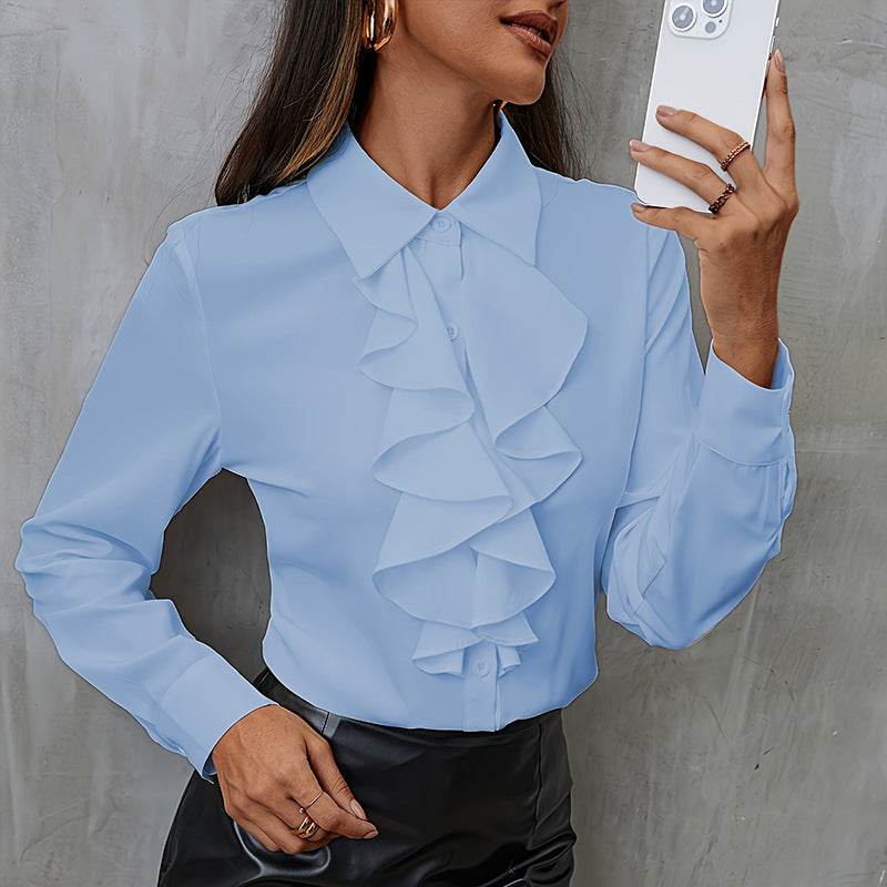 New Long Sleeve Business Work Office Chiffon Blouse Shirt Women - EX-STOCK Canada