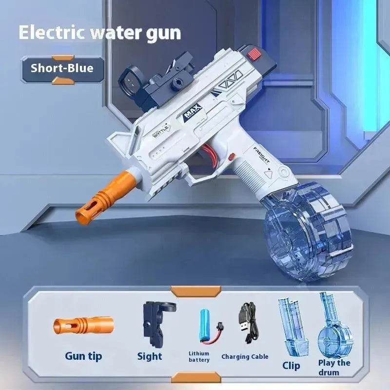 Children Automatic UZI Electric Backpack Water Submachine Gun Fights Summer Toy Water Guns Outdoor Beach Swimming Pool Toys - EX-STOCK Canada