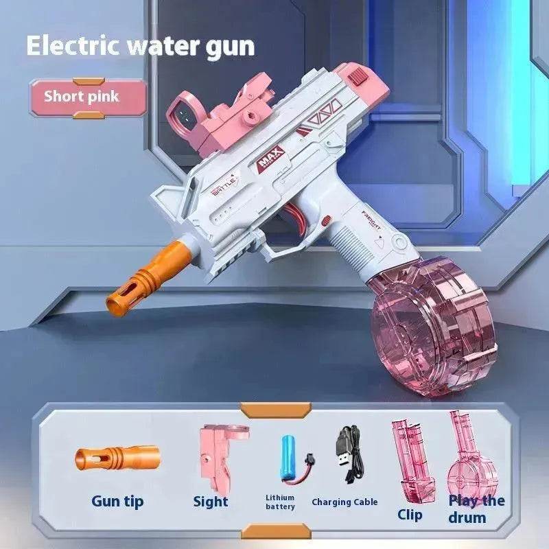 Children Automatic UZI Electric Backpack Water Submachine Gun Fights Summer Toy Water Guns Outdoor Beach Swimming Pool Toys - EX-STOCK Canada