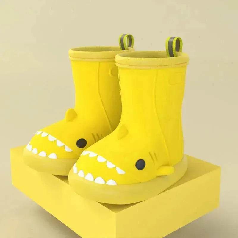 Children Boys Girls Cute Cartoon Waterproof Shoes Safety Rubber Shark Slippers Kids Rain Boots - EX-STOCK Canada