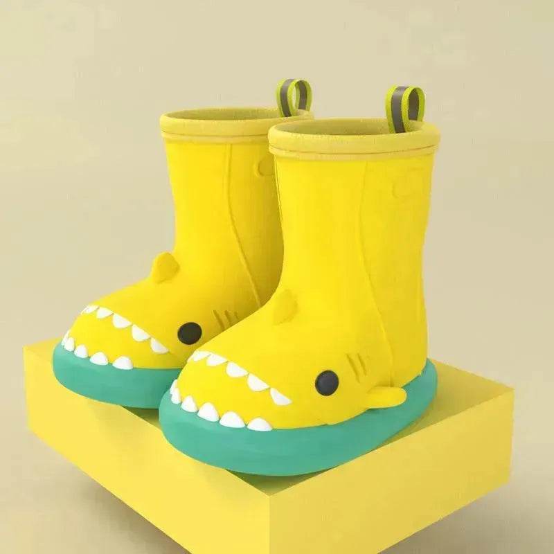 Children Boys Girls Cute Cartoon Waterproof Shoes Safety Rubber Shark Slippers Kids Rain Boots - EX-STOCK Canada