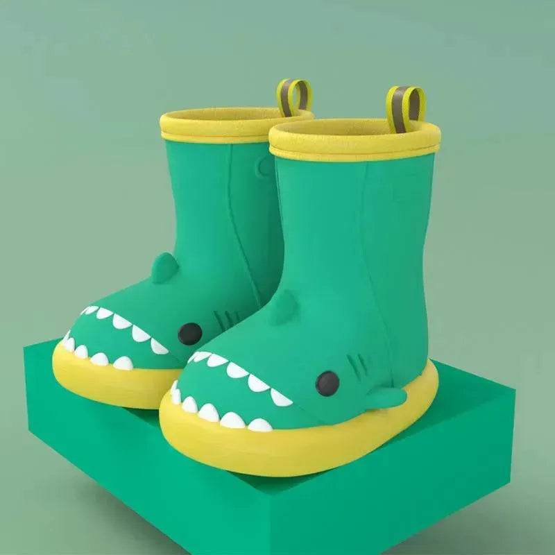 Children Boys Girls Cute Cartoon Waterproof Shoes Safety Rubber Shark Slippers Kids Rain Boots - EX-STOCK Canada