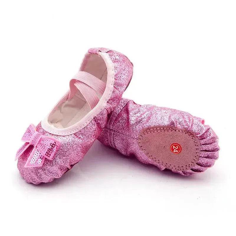 Children's Dance Soft Bottom Training Shoes Kids Ballet Shoes - EX-STOCK Canada