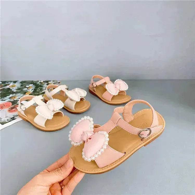 Children'S Fashion Korean Girls Casual Sandals Bowknot Velcro Kids Shoes - EX-STOCK Canada