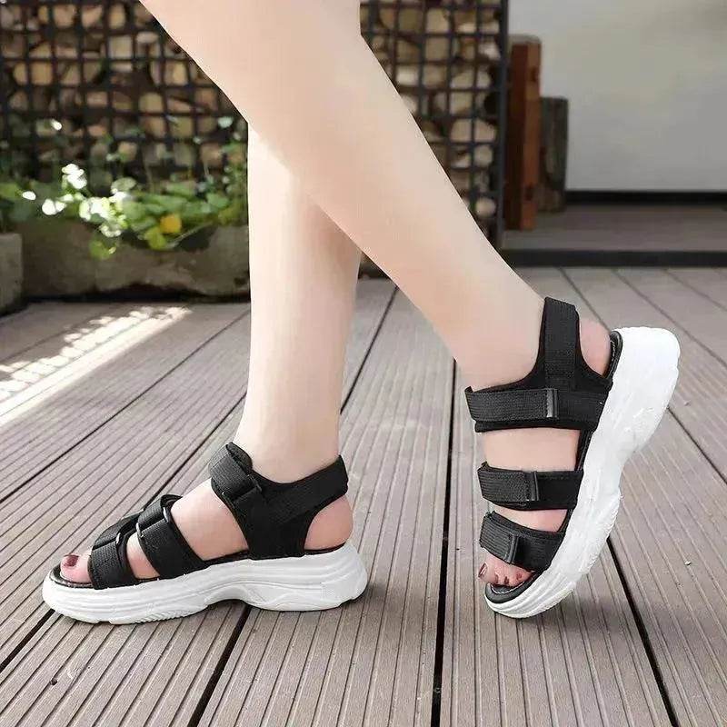 Classy Trendy Women's Fashion Velcro Platform Casual Chunky Sandals - EX-STOCK Canada