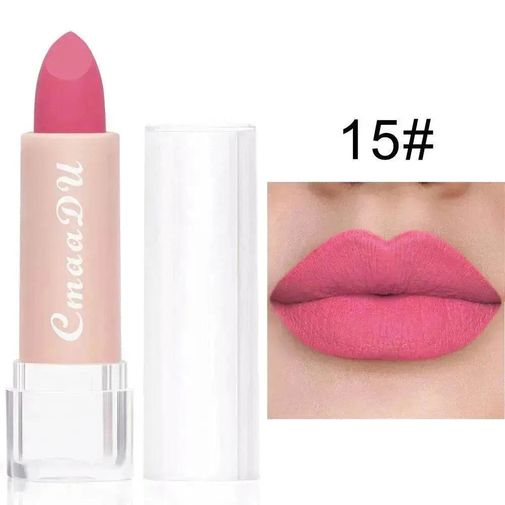 CmaaDu15 Color Matte Moisturizing Lipstick Waterproof Matte Lip Gloss - EX-STOCK Canada