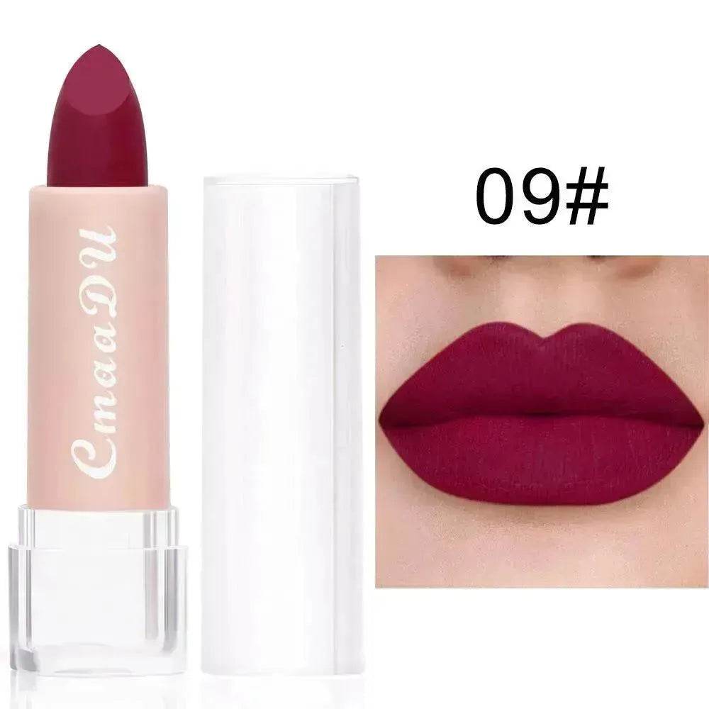CmaaDu15 Color Matte Moisturizing Lipstick Waterproof Matte Lip Gloss - EX-STOCK Canada