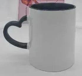 Coated Mug Heart Shaped Handle Inner Color Cup Ceramic Cup Customized - EX-STOCK Canada