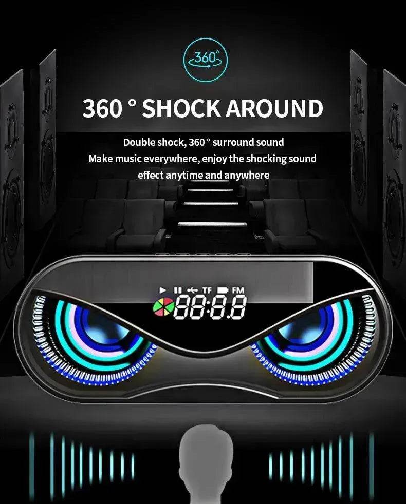 Colorful lights, dual speakers, digital buttons, song, Bluetooth speaker - EX-STOCK Canada