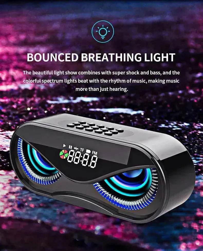 Colorful lights, dual speakers, digital buttons, song, Bluetooth speaker - EX-STOCK Canada