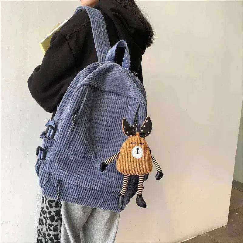 Corduroy Schoolbag, Middle School Student, Junior High School Student - EX-STOCK Canada