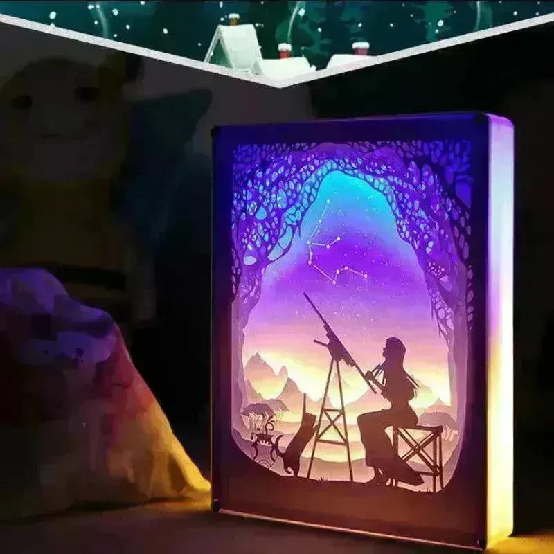 Creative 3D Hollow Paper-cut Light And Shadow Carving Lamp - EX-STOCK CANADA