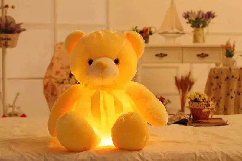 Creative Light Up LED Teddy Bear Stuffed Animals Plush Toy Colorful Glowing Christmas Gift For Kids Pillow - EX-STOCK Canada