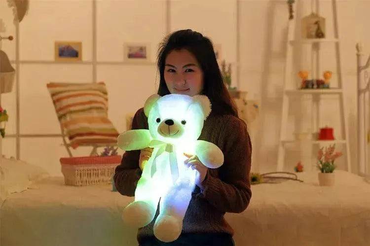 Creative Light Up LED Teddy Bear Stuffed Animals Plush Toy Colorful Glowing Christmas Gift For Kids Pillow - EX-STOCK Canada