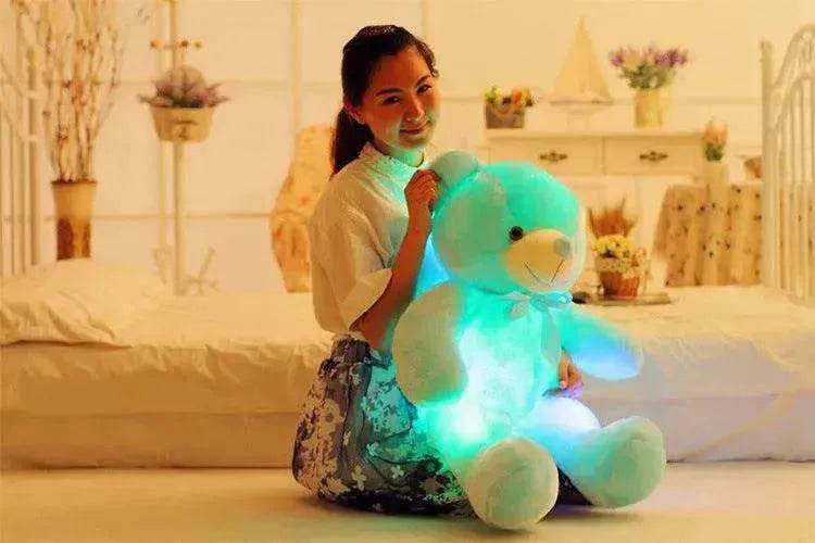 Creative Light Up LED Teddy Bear Stuffed Animals Plush Toy Colorful Glowing Christmas Gift For Kids Pillow - EX-STOCK Canada