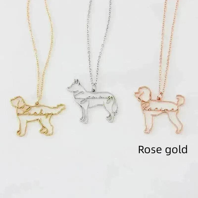Customized Pet Shape Name Pendant Stainless Steel Necklaces For Women Personalized Cat Necklace Animal Memorial For Pet Lover - EX-STOCK Canada