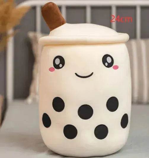 Cute Fruit Drink Plush Stuffed Soft Strawberry Milk Tea Plush Boba Tea Cup Toy Bubble Tea Pillow Cushion Kids Gift - EX-STOCK Canada