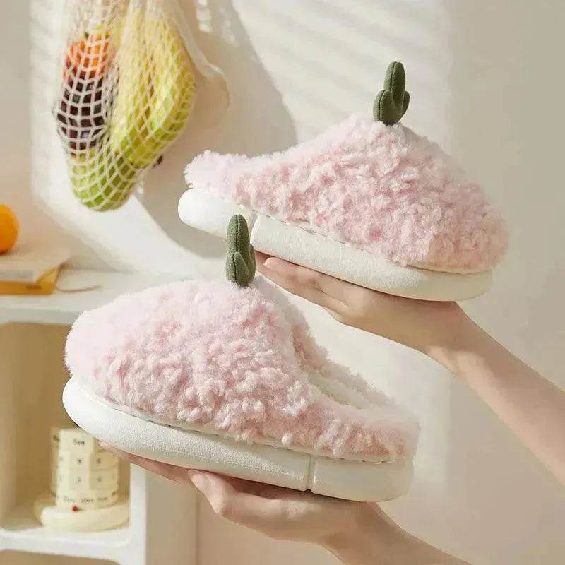 Cute Simple Cactus Girls' Slipper - EX-STOCK Canada