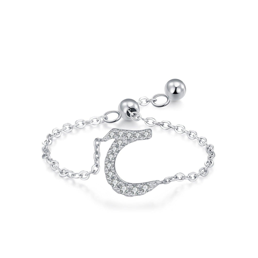 S925 Sterling Silver Niche Style Arabic Letters Pull-out Chain All-match Stackable EX-STOCK Canada