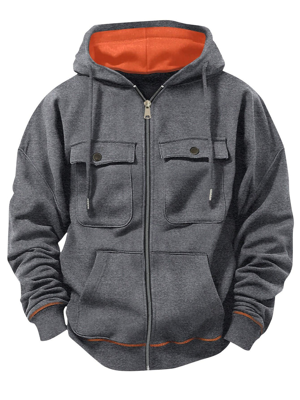 Pull décontracté à fermeture éclair pour hommes grande tailleEX-STOCK Canada