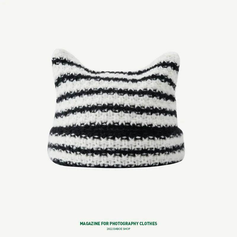 Breathable Windproof Cute Thermal Head Cover Woolen Cap beanies - EX-STOCK Canada