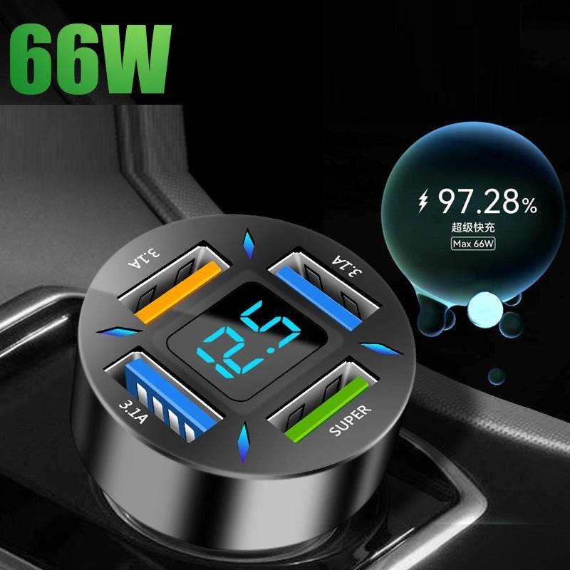 Four-port Car Charger 4USB Car Charger EX-STOCK Canada