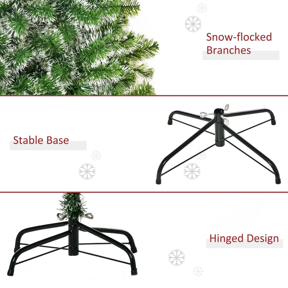 7FT Christmas Tree Artificial Classic Tree Holiday Indoor Decoration, With Mental Support 968 Tips, Green EX-STOCK Canada