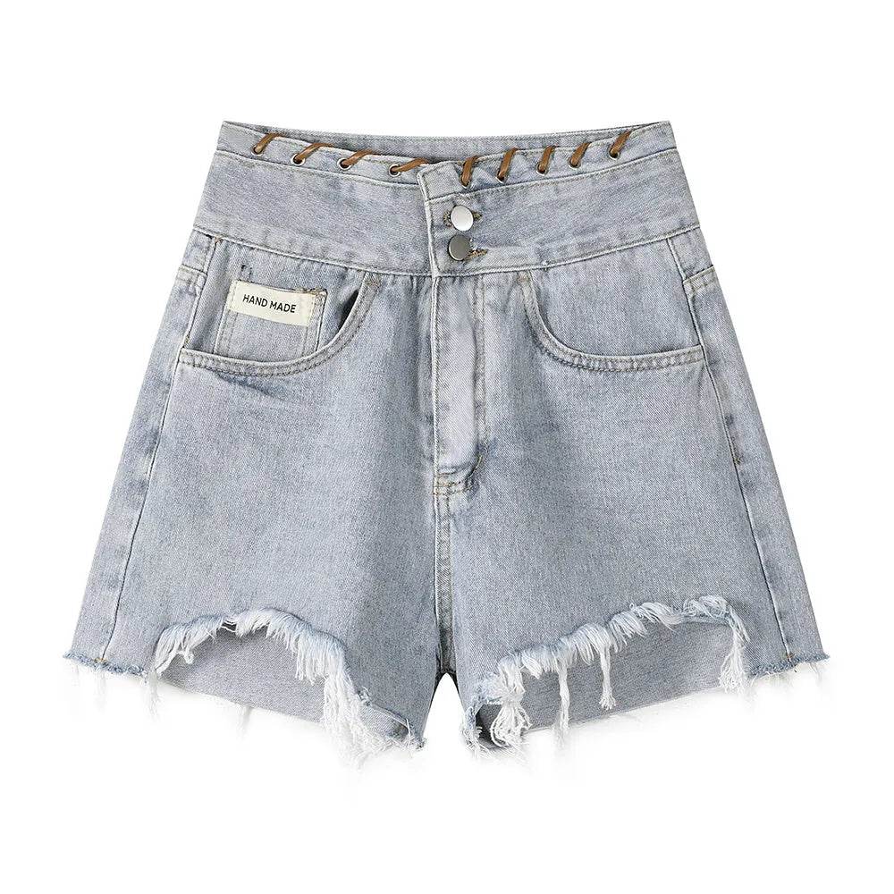 High Waisted Wide Leg Denim Shorts For Women - EX-STOCK Canada
