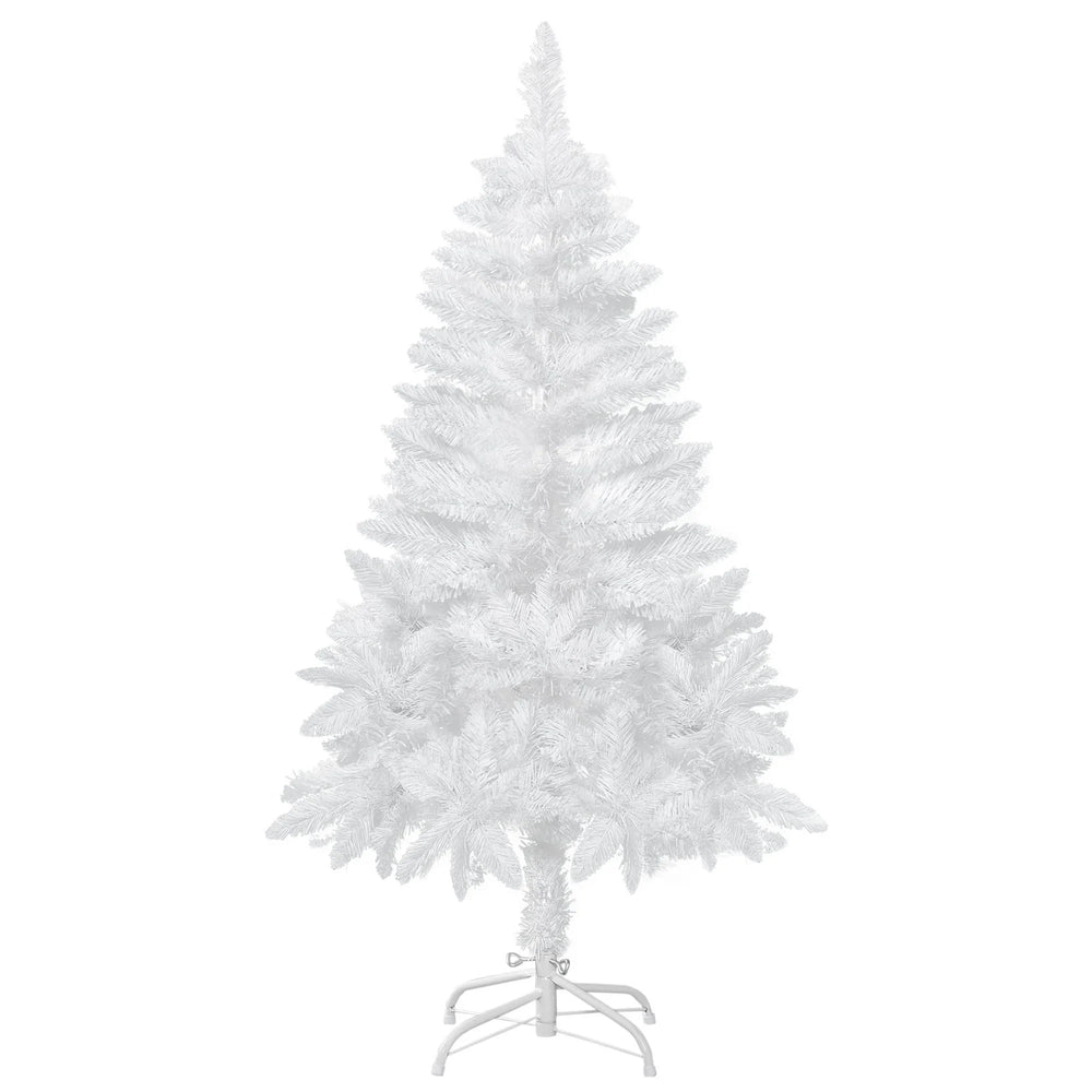 4ft Artificial Christmas Tree With Pine Realistic Branches, Auto Open, For Indoor Decoration, White EX-STOCK Canada
