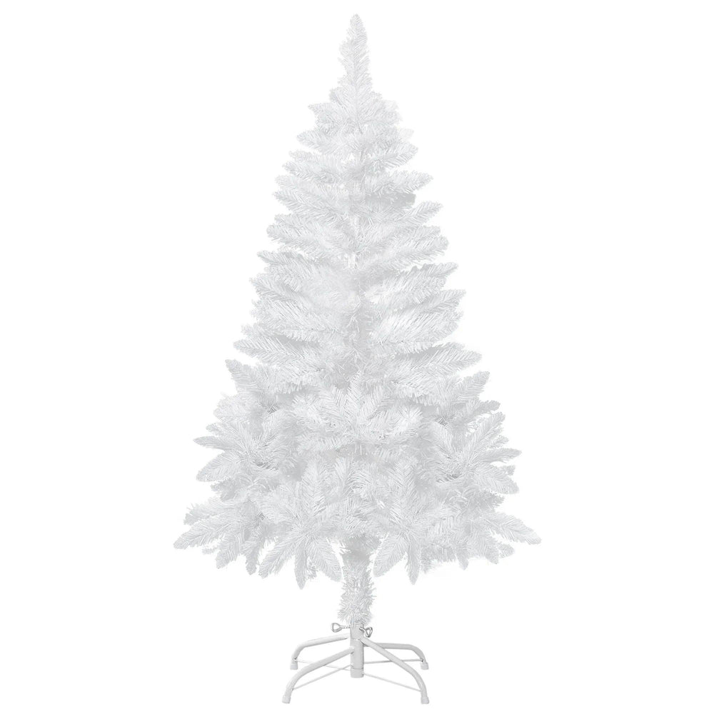 4ft Artificial Christmas Tree With Pine Realistic Branches, Auto Open, For Indoor Decoration, White EX-STOCK Canada