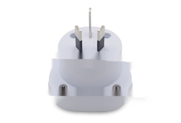 White electrical plug on a white background