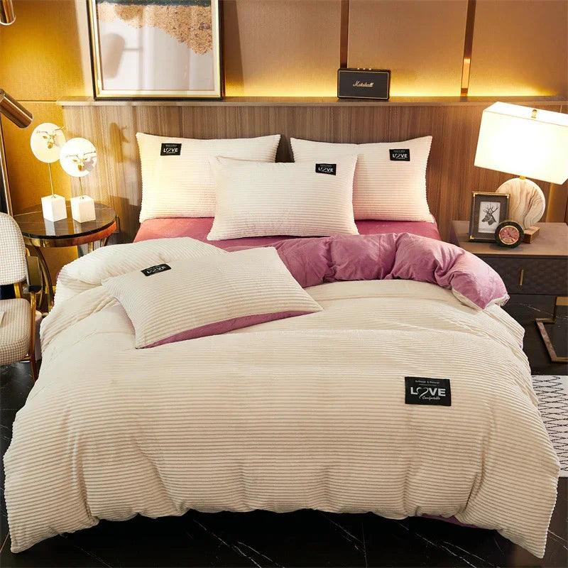 Housse de couette en velours double face en flanelle pour l'hiverEX-STOCK Canada