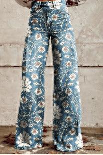 Pantalon décontracté en jean pour femmes grande taille européen et américain