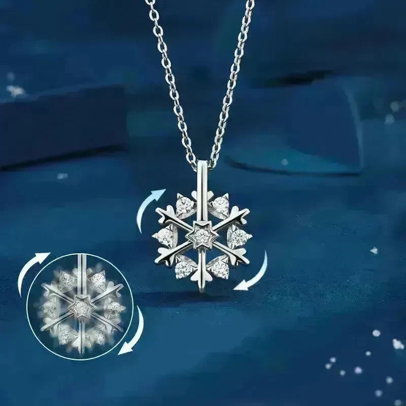Luxury Rhinestone Christmas Snowflakes Necklace Gift for women - EX-STOCK CANADA