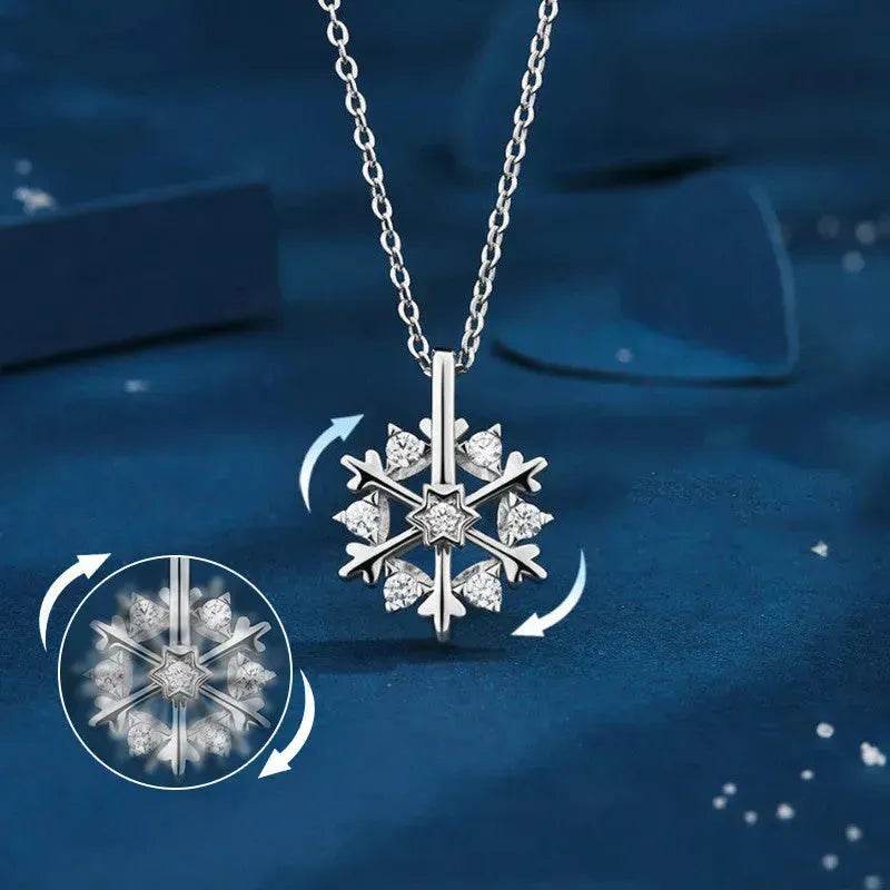 Luxury Rhinestone Christmas Snowflakes Necklace Gift for women - EX-STOCK Canada